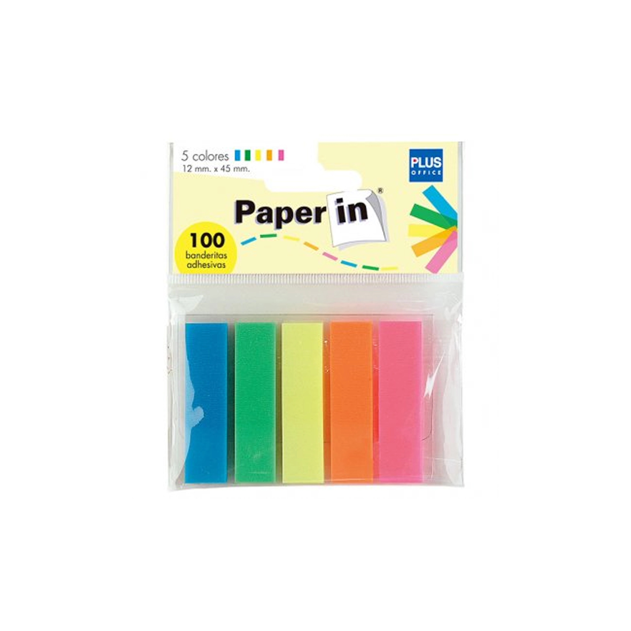 Banderitas separadoras autoadhesivas 12x45 mm 5 colores