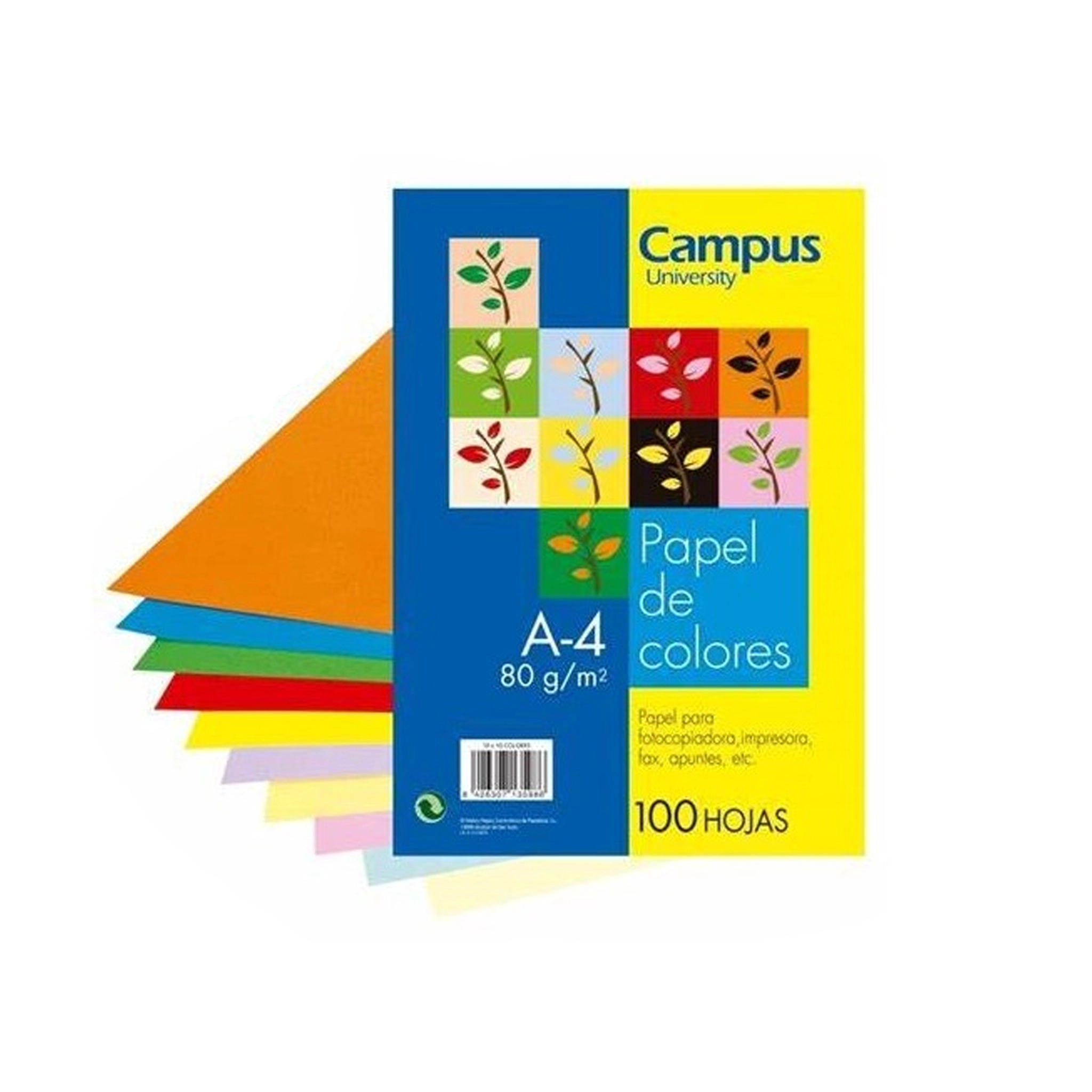 Papel de colores campus 80g 100h